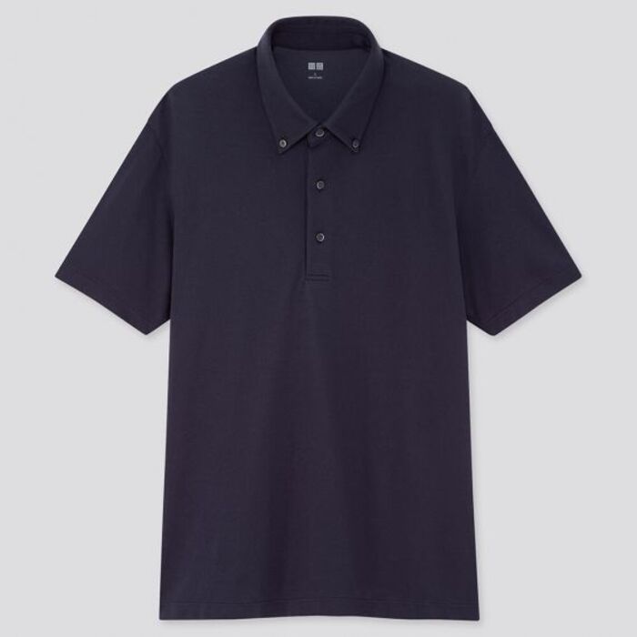 Download Uniqlo AIRism Pique Short Sleeve Polo Shirt | Merchfoundry