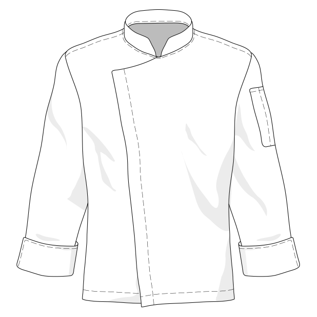 Premium Chef Jacket Long Sleeve by YH | Merchfoundry